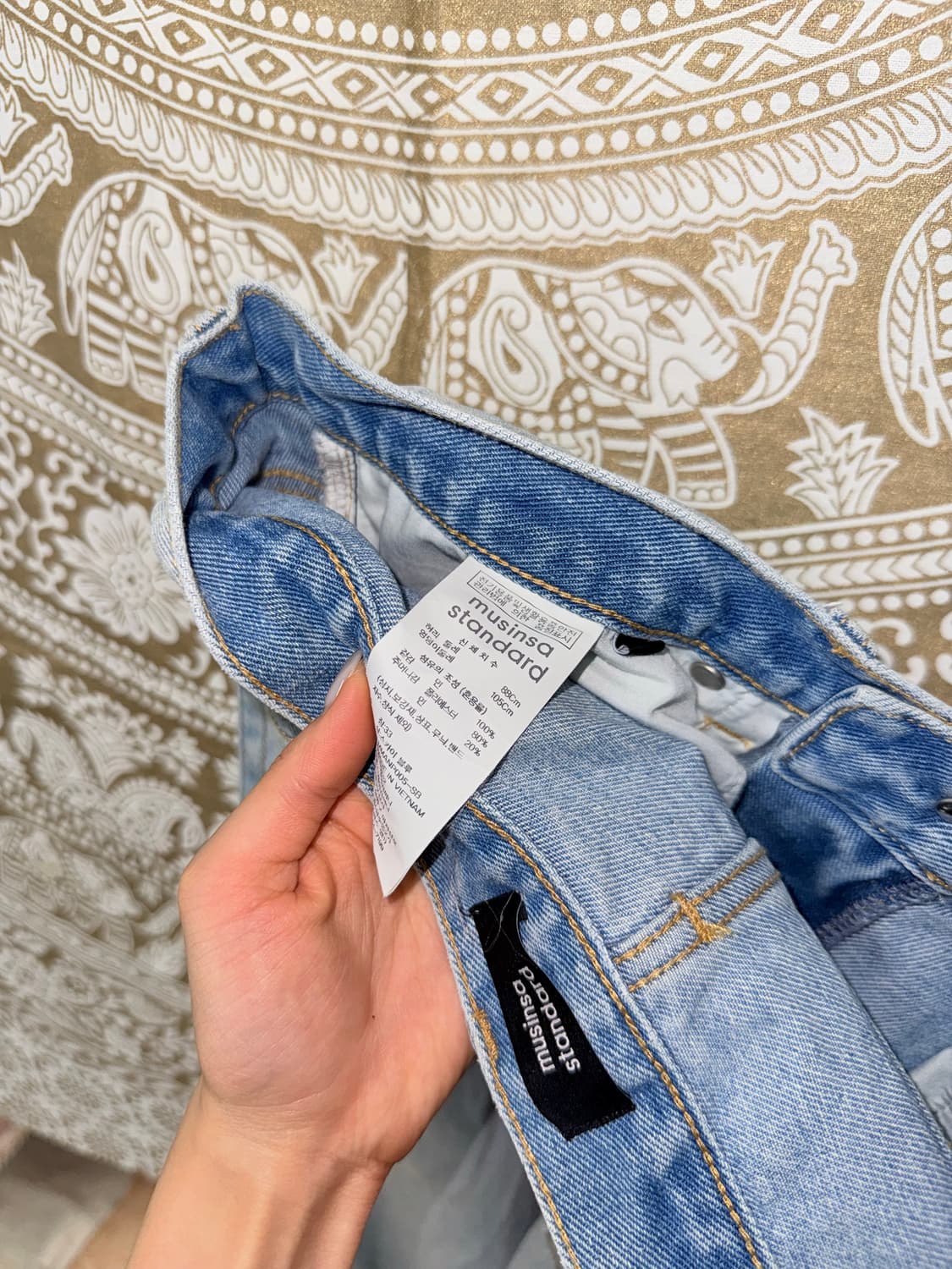 무신사스탠다드 연청 데님팬츠  상품이미지6