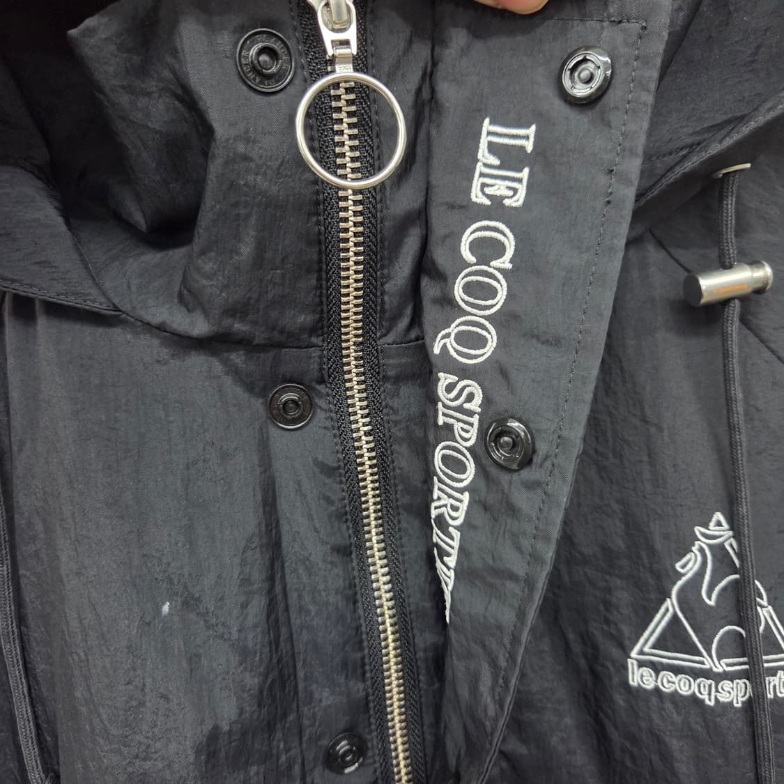 르꼬끄 블랙 후드 바람막이 점퍼 남m 상품이미지4