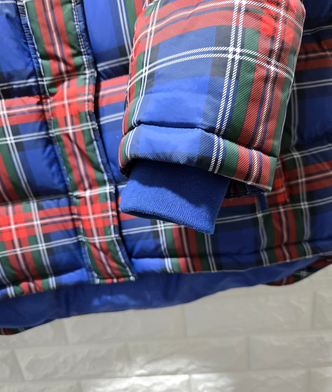 유니클로 x JW앤더슨 체크 다운 숏패딩 L 상품이미지7