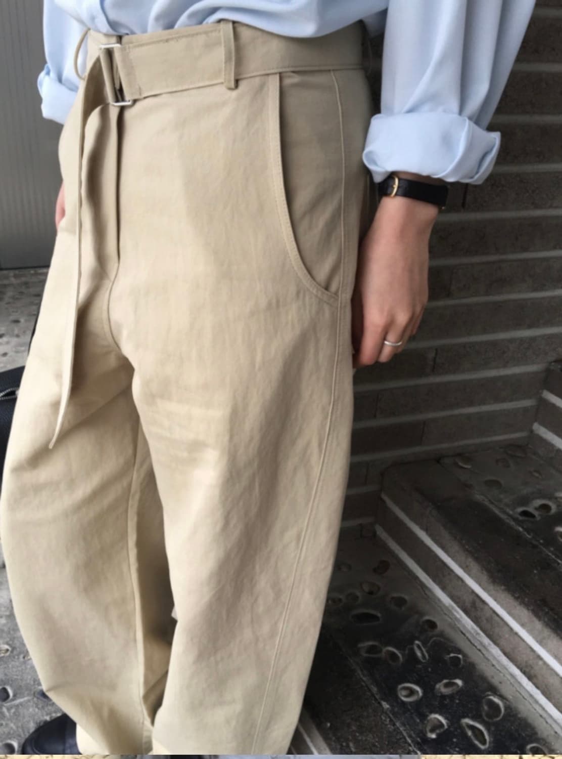 그립 커브드 벨트 팬츠 상품이미지3