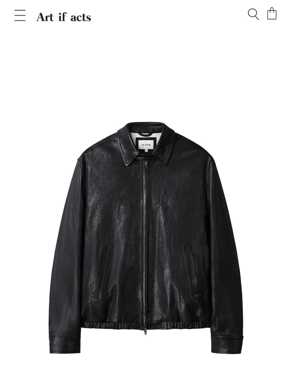 구매글))) 아트이프액츠 레더 스윙자켓 M 상품이미지1