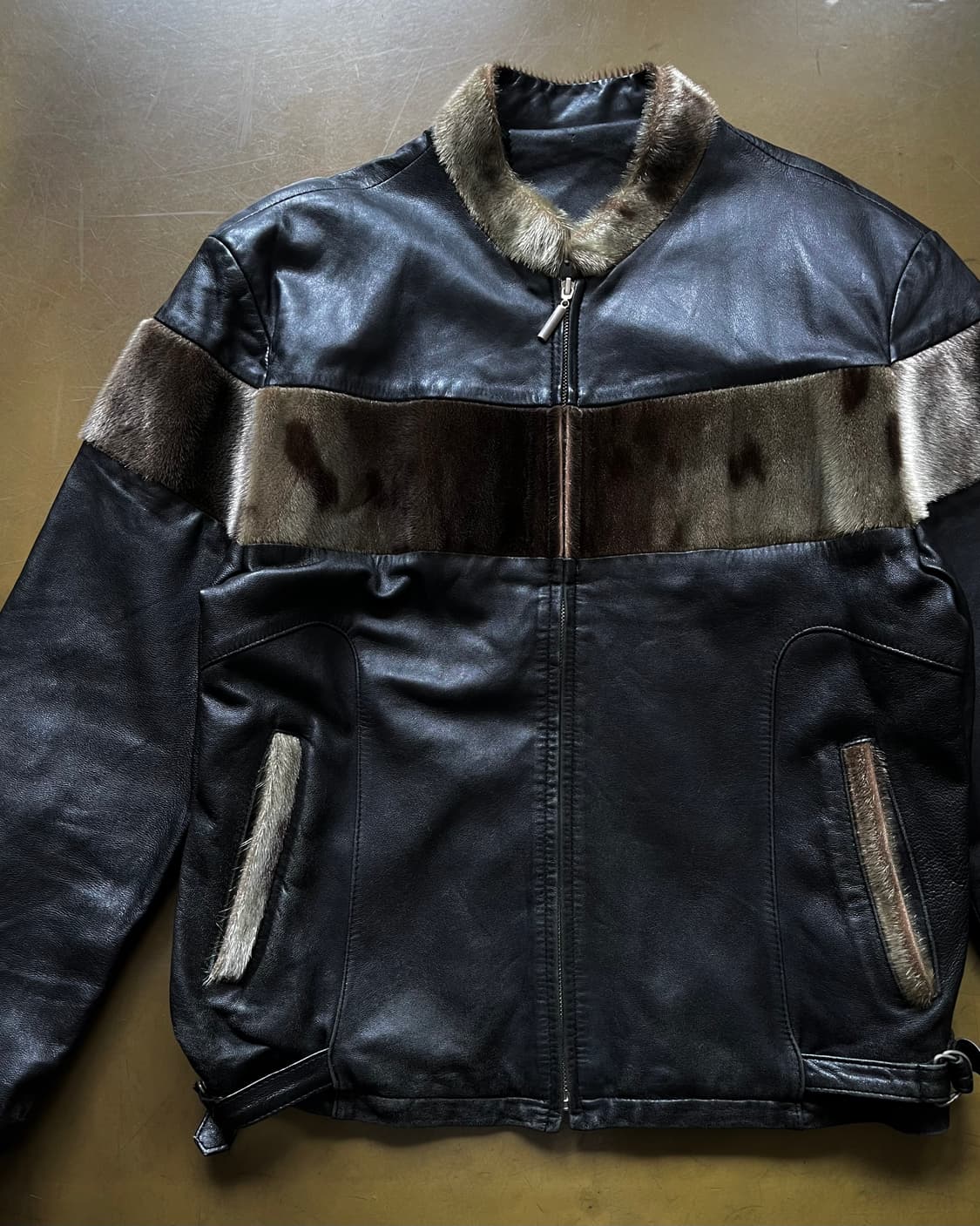 Real Seal Fur & Lambskin Bomber Jacket 상품이미지4