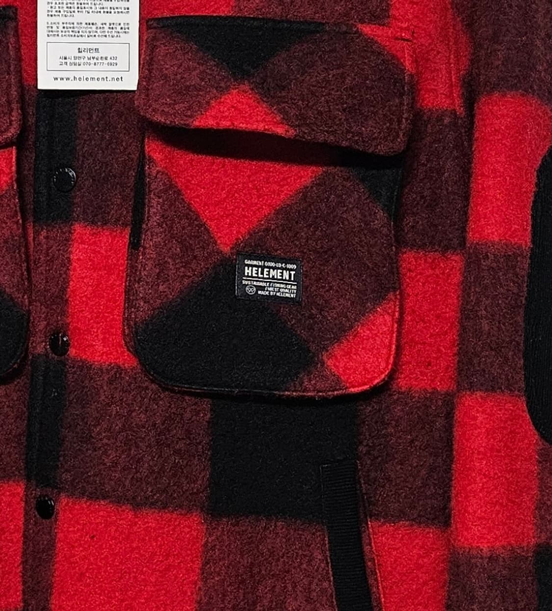 [XL]힐리먼트 럼버잭 플란넬 체크 패딩 자켓 상품이미지4