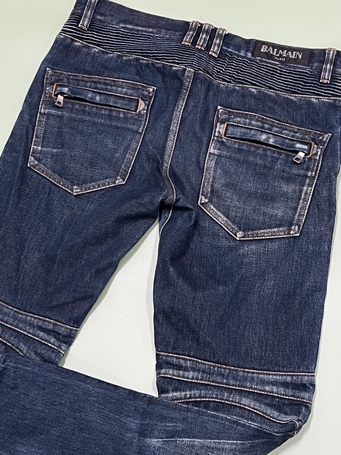 발망 워싱 바이커 데님 팬츠 (made in japan) 상품이미지5