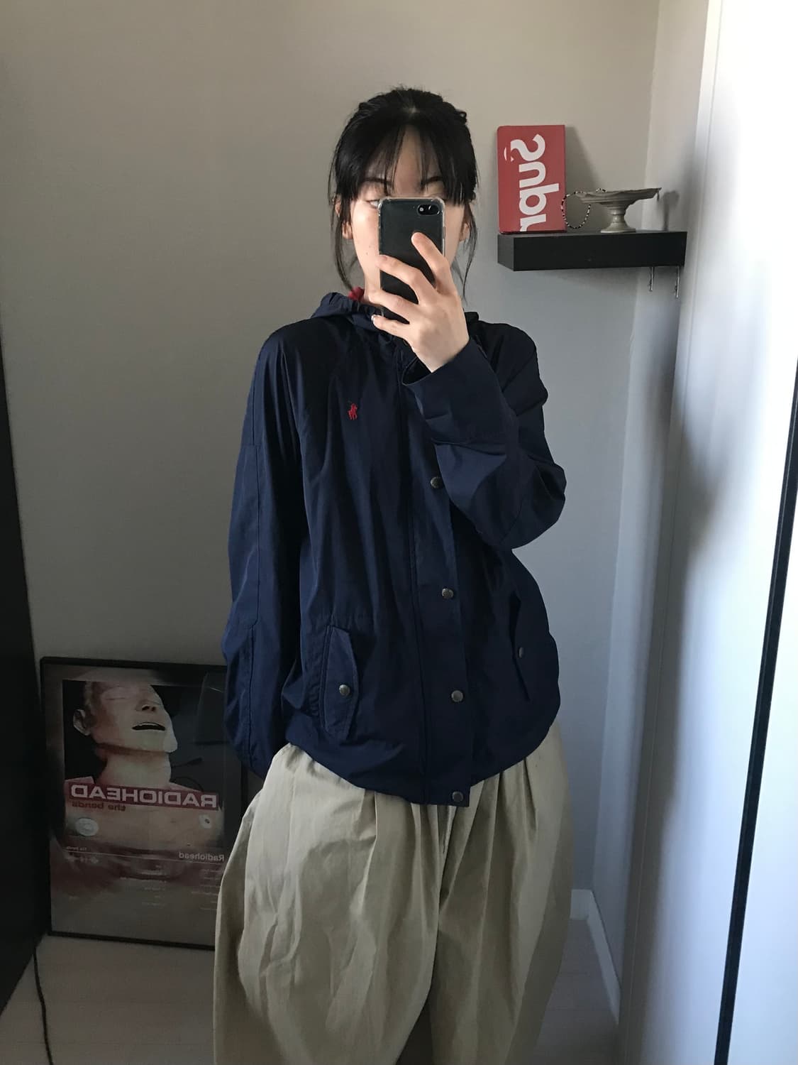 폴로 랄프로렌 포니 로고 네이비 바람막이 자켓 상품이미지4