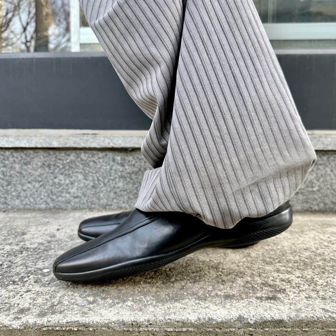 00s 빈티지 블락 프라다 스포츠 스퀘어 토 로퍼 상품이미지9