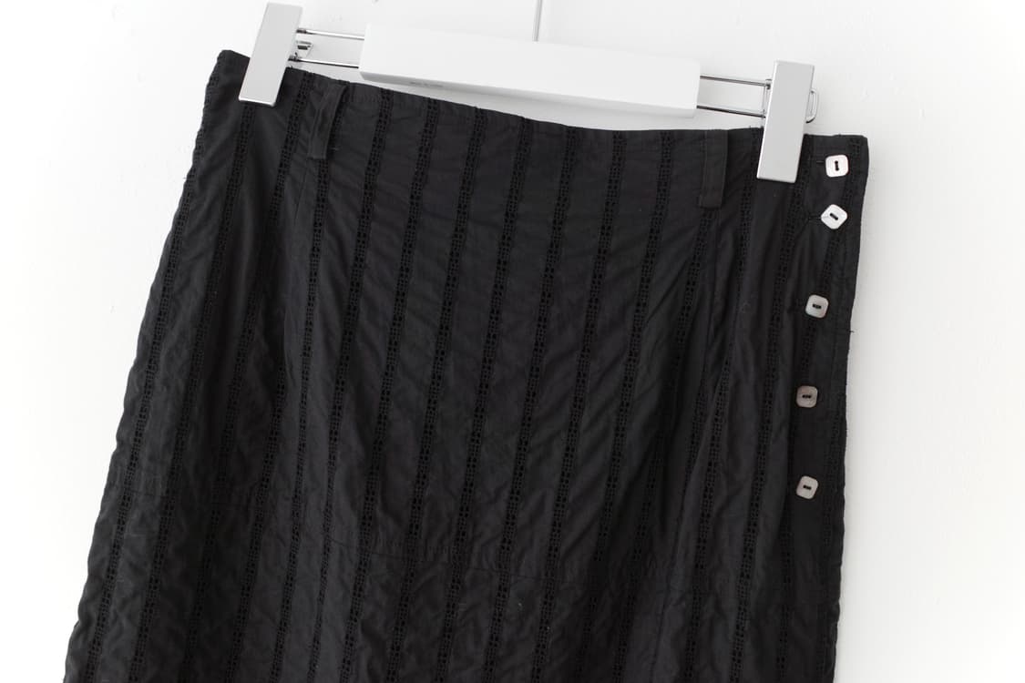 stripe button wrap skirt 상품이미지2