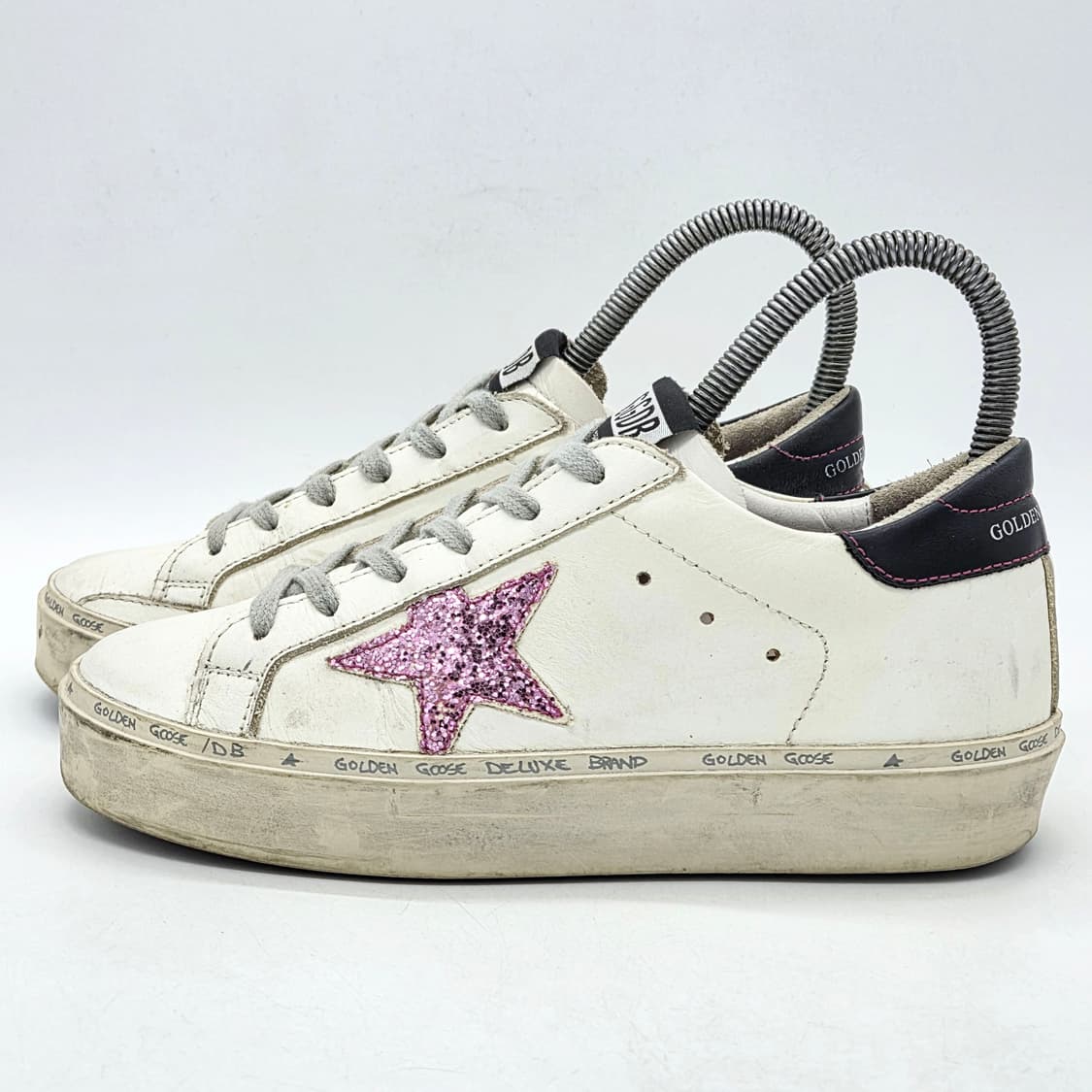 골든구스 우먼스 하이스타 화이트/핑크/블랙 (36) 상품이미지1