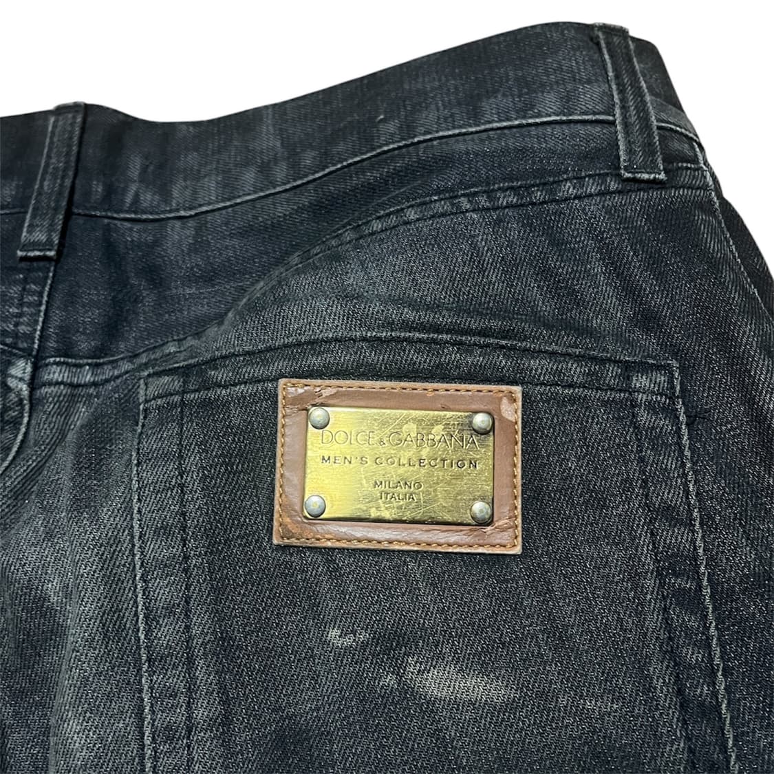 돌체 앤 가바나 [14 Gold] 워싱 블랙 데님 팬츠 상품이미지3