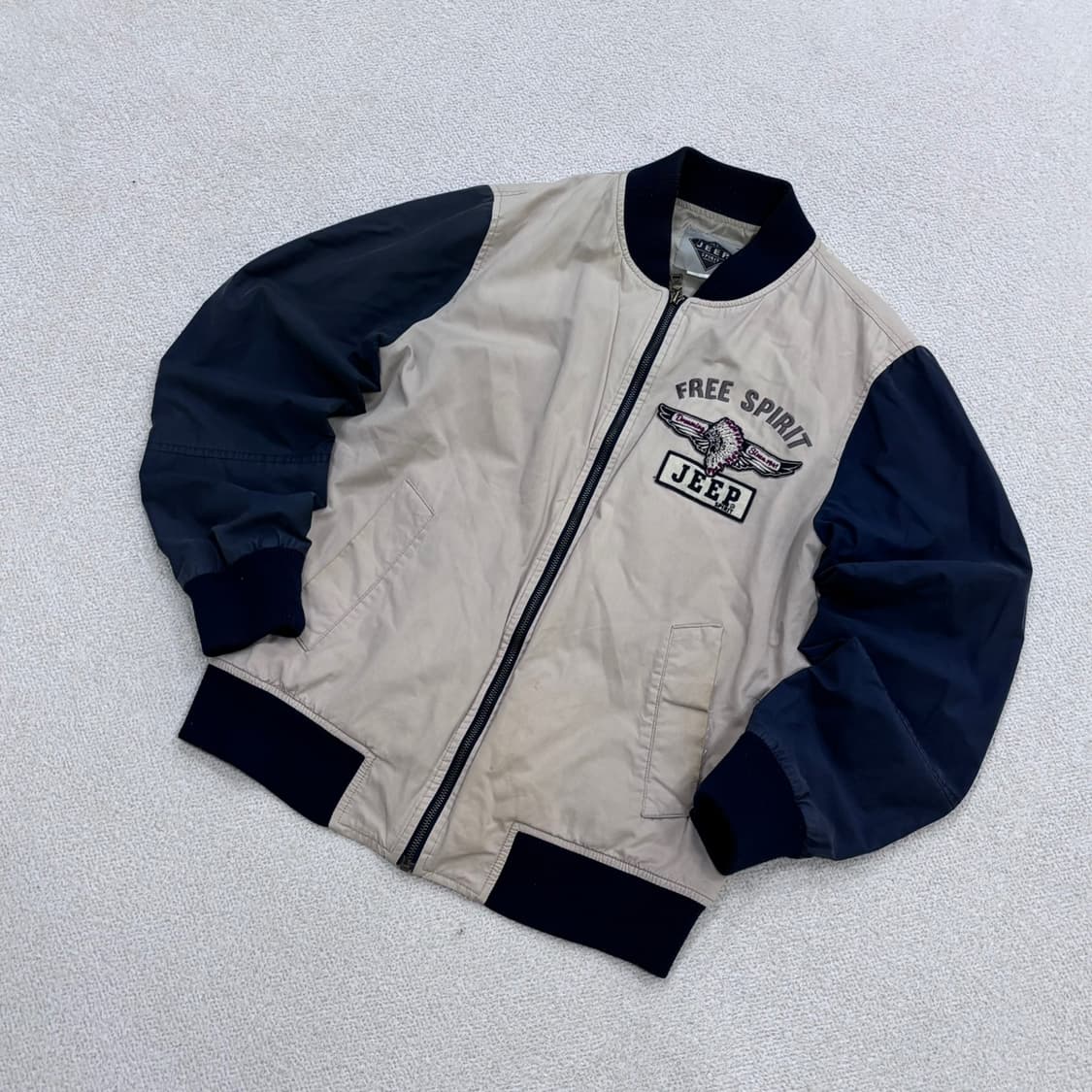 실측확인 지프 빈티지 항공 점퍼 자켓 0410E 상품이미지1