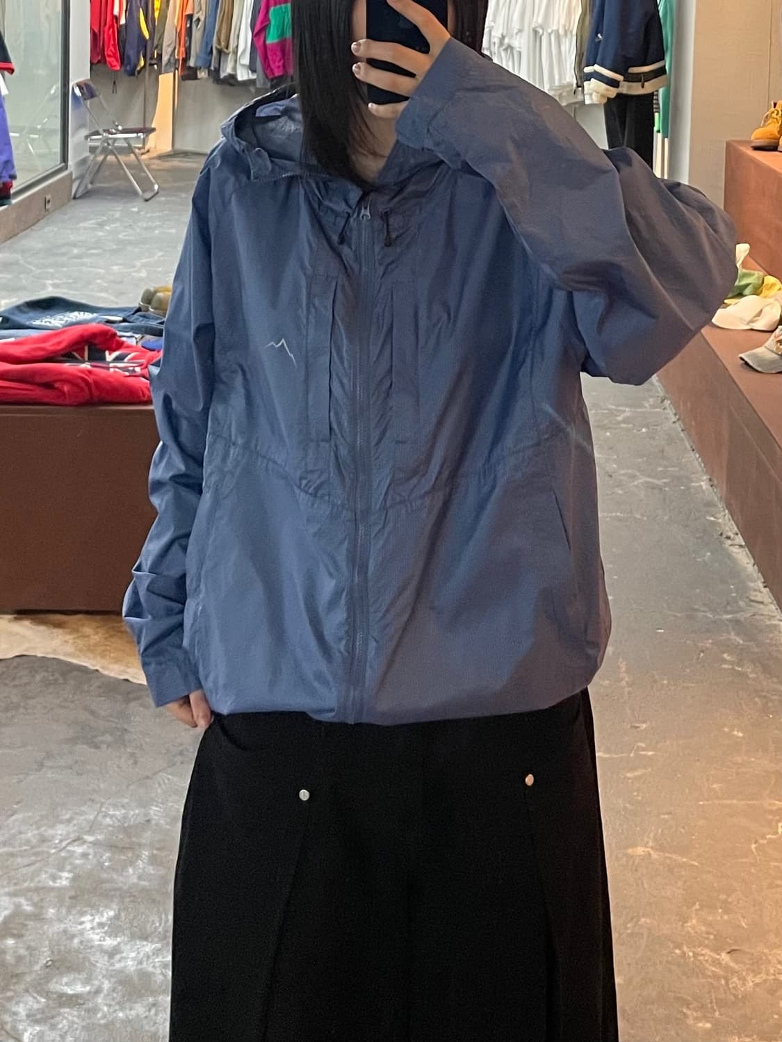 케일 립스탑 나일론 블루 바람막이 자켓 H2184 상품이미지1