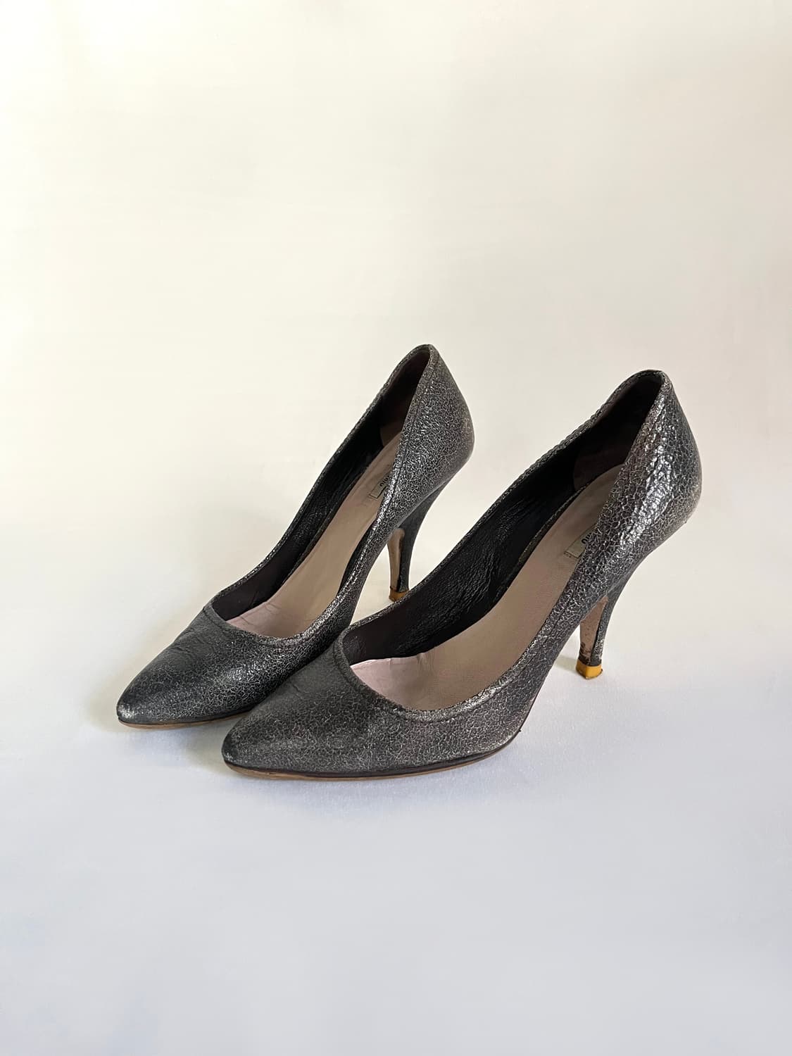 MiuMiu Cracked Leather heels 상품이미지8