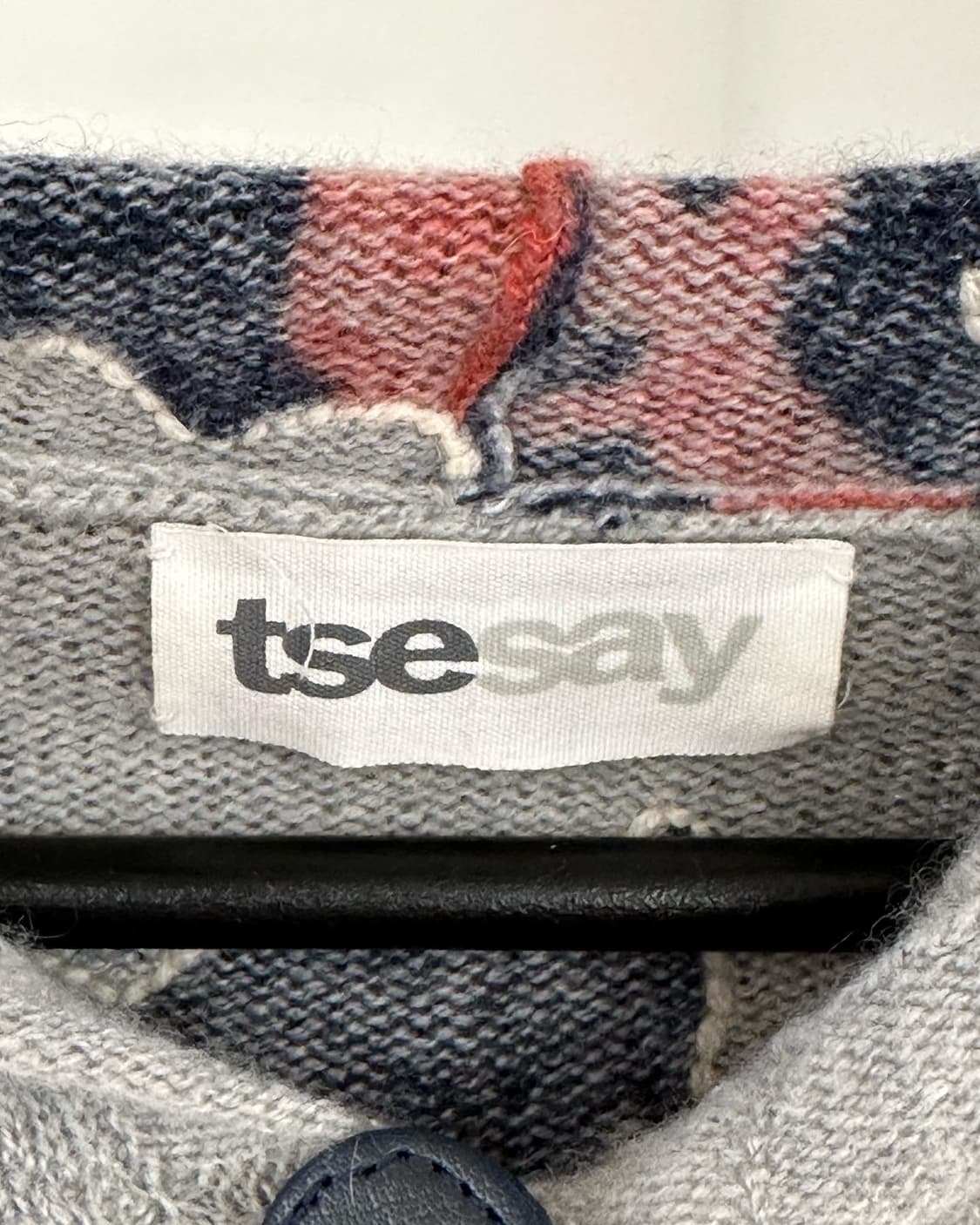 빈티지 tsesay 그레이 플라워패턴 캐시미어 가디건 상품이미지8