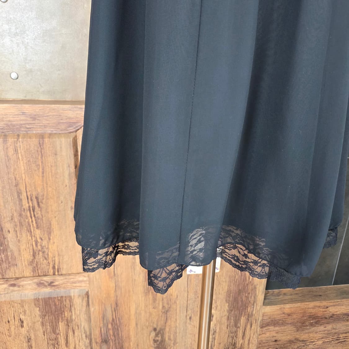 레이스 업 쉬폰 홀터넥 원피스 상품이미지4