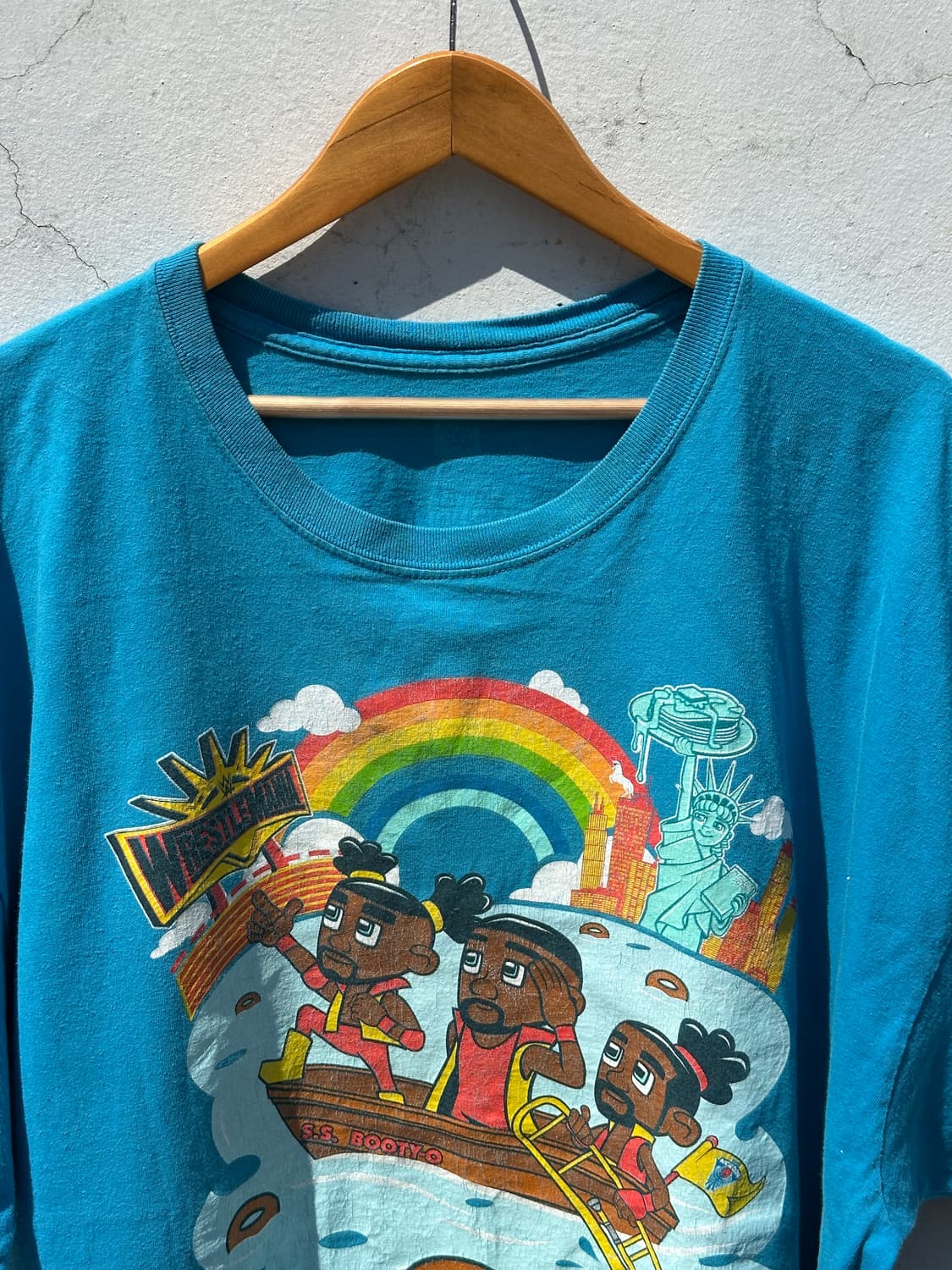 [3XL] WRESTLEMANIA 블루톤 빈티지 반팔 티셔츠 상품이미지2