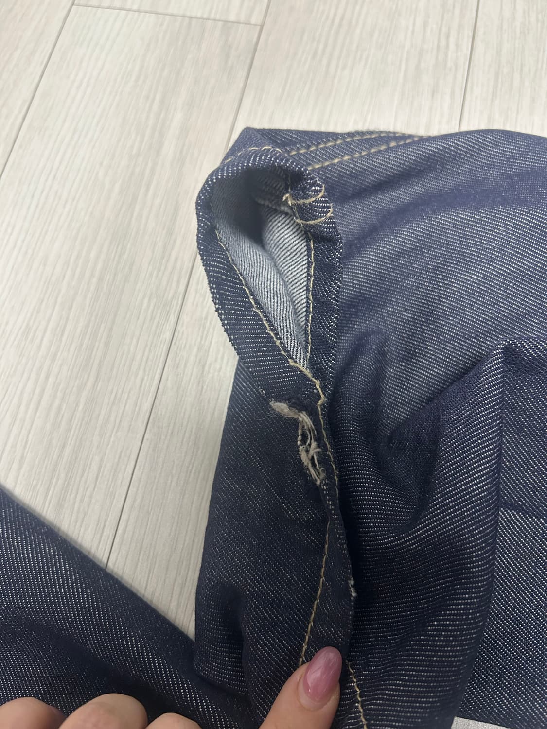 오도어 로고드랍 데님 상품이미지3