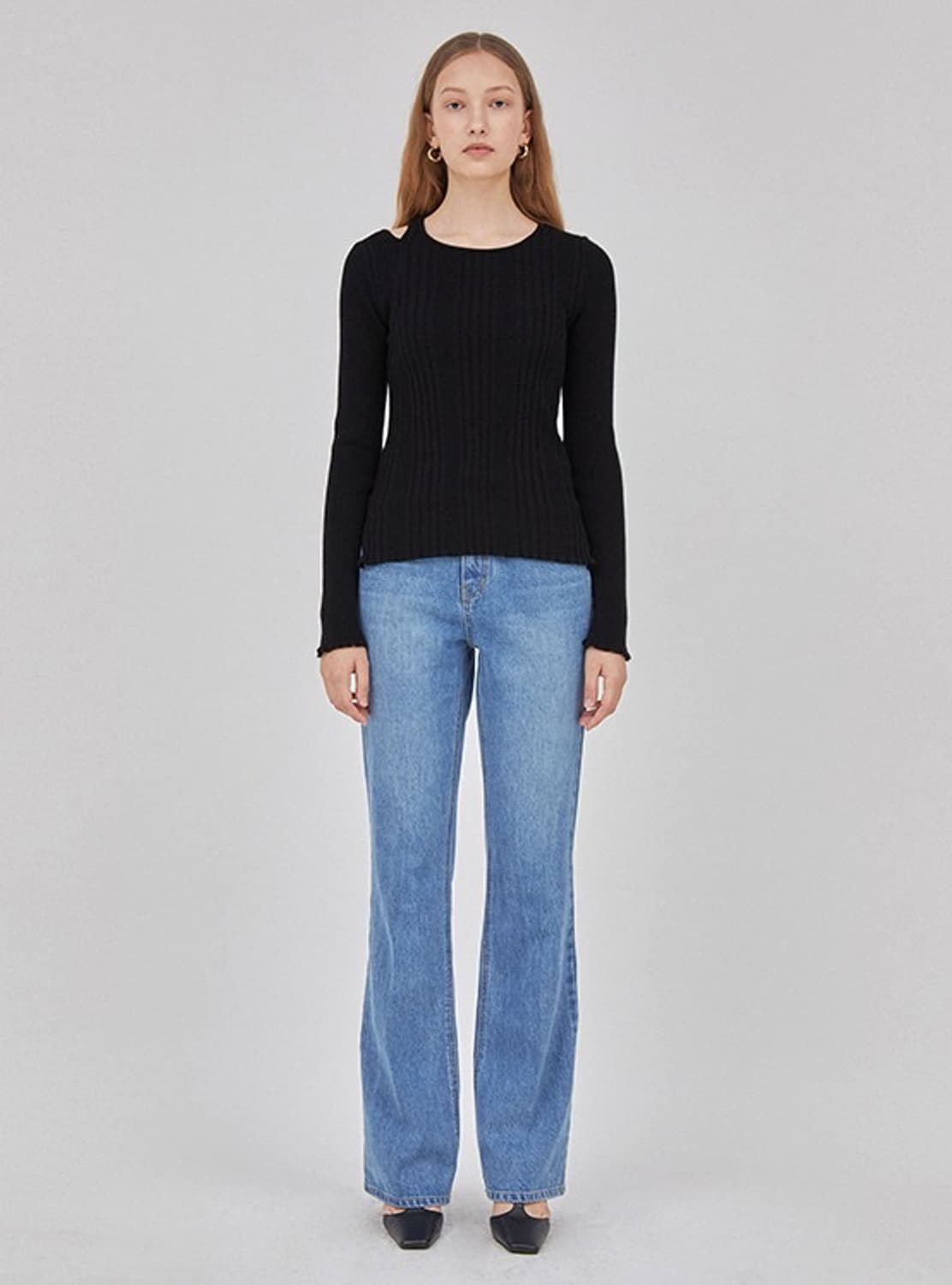 Raive High Waist Semi Boot-cut Jeans (2) 상품이미지2