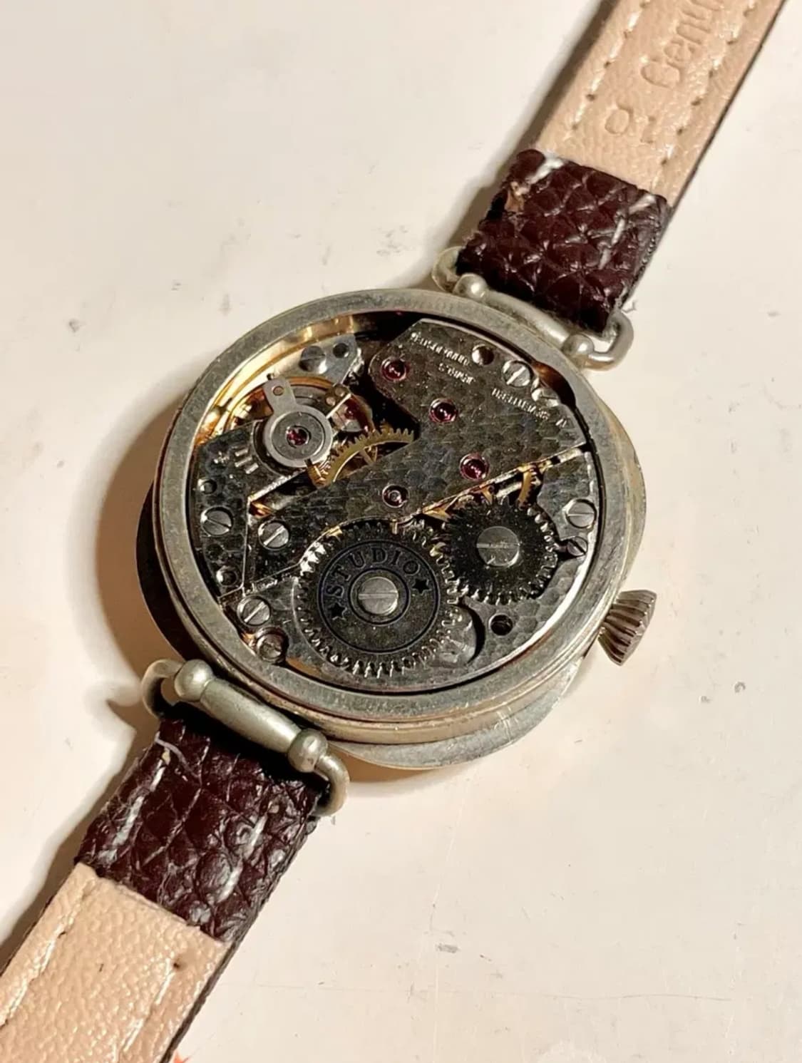 1920년대 빈티지 스위스 특이한 트렌치 워치 수동 시계 엔틱 SWISS 상품이미지2