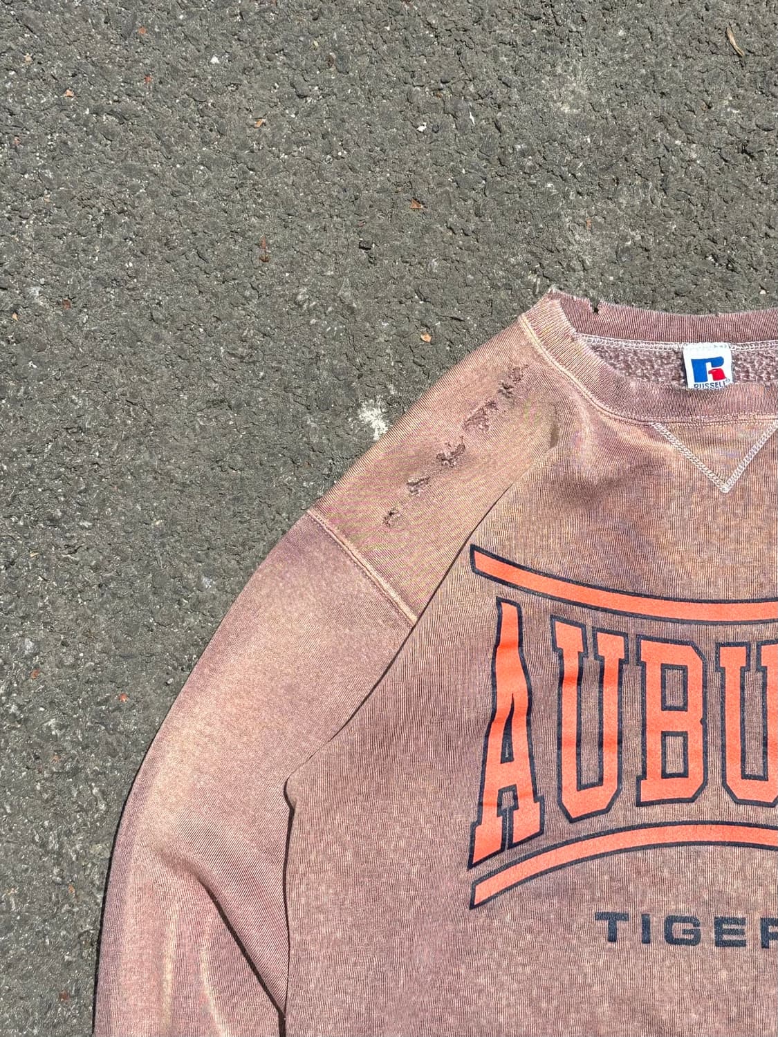 90‘s Russell Auburn Damage Fading Sweat 상품이미지3