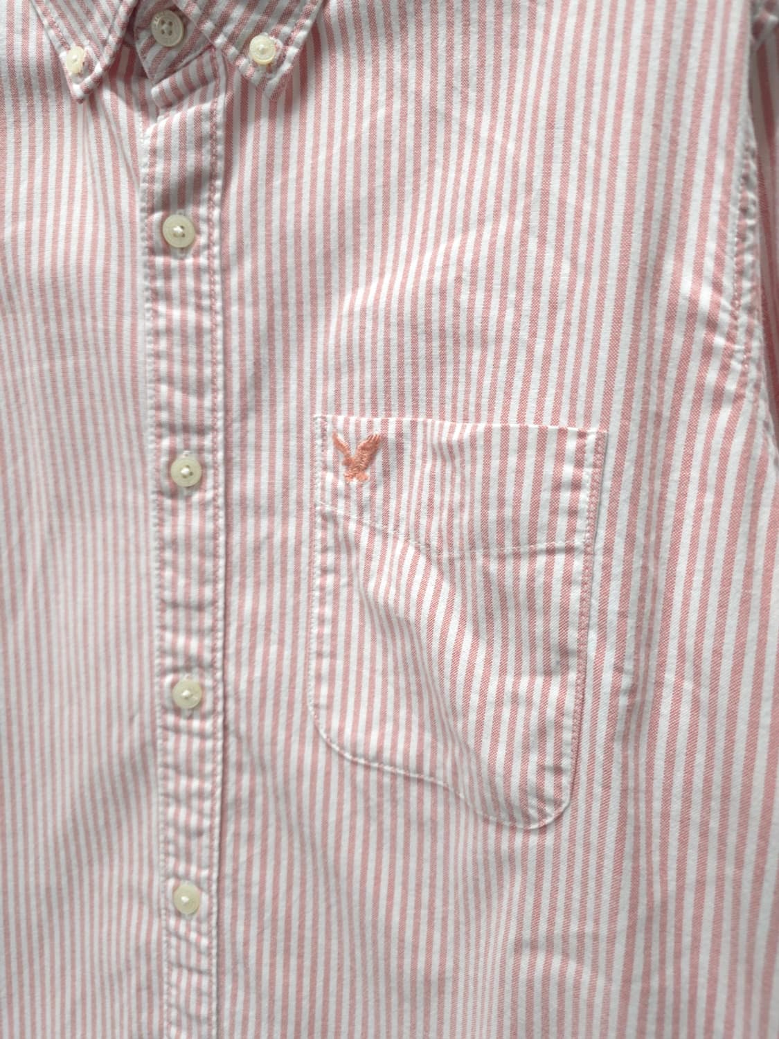 아메리칸이글 핑크 스트라이프 옥스포드 셔츠 (100~105) 상품이미지3