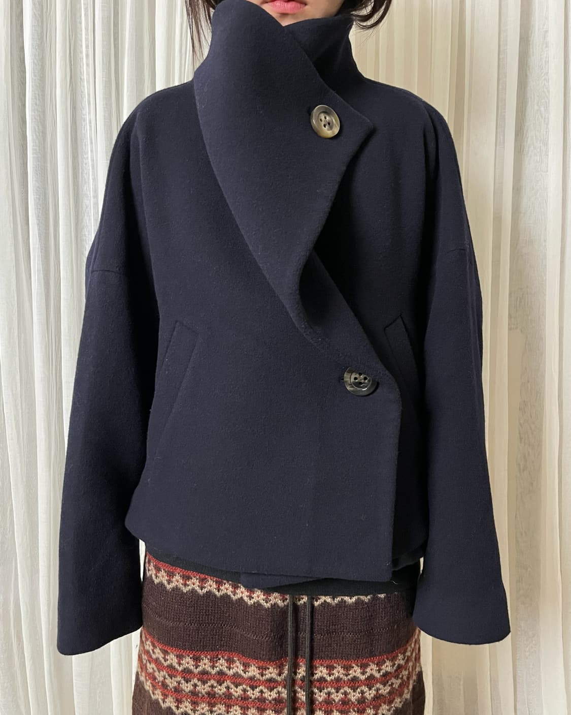 엔폴드 멜튼 울 하이넥 자켓 enfold 상품이미지8