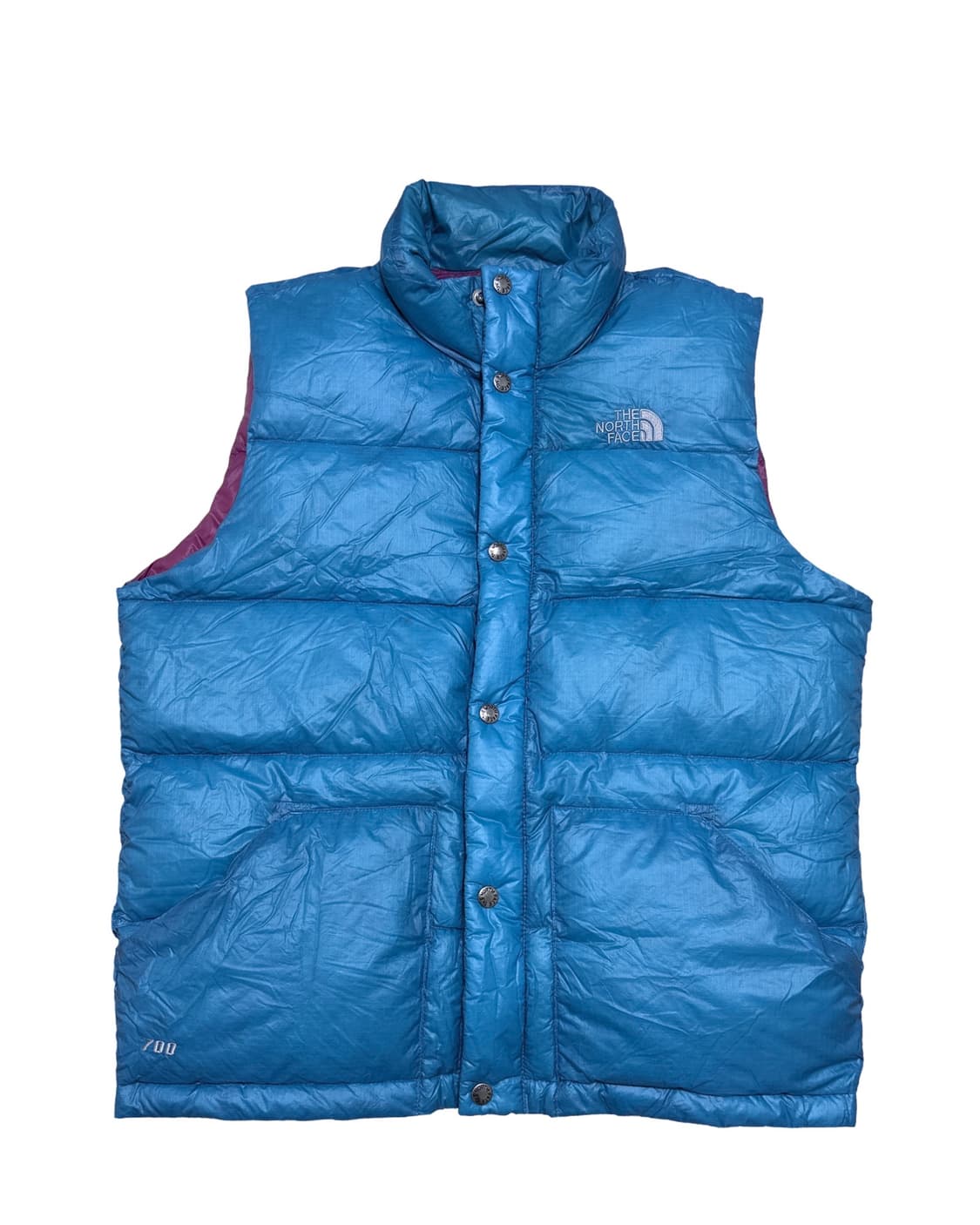 노스페이스 700 블루 구스다운 패딩조끼 상품이미지1