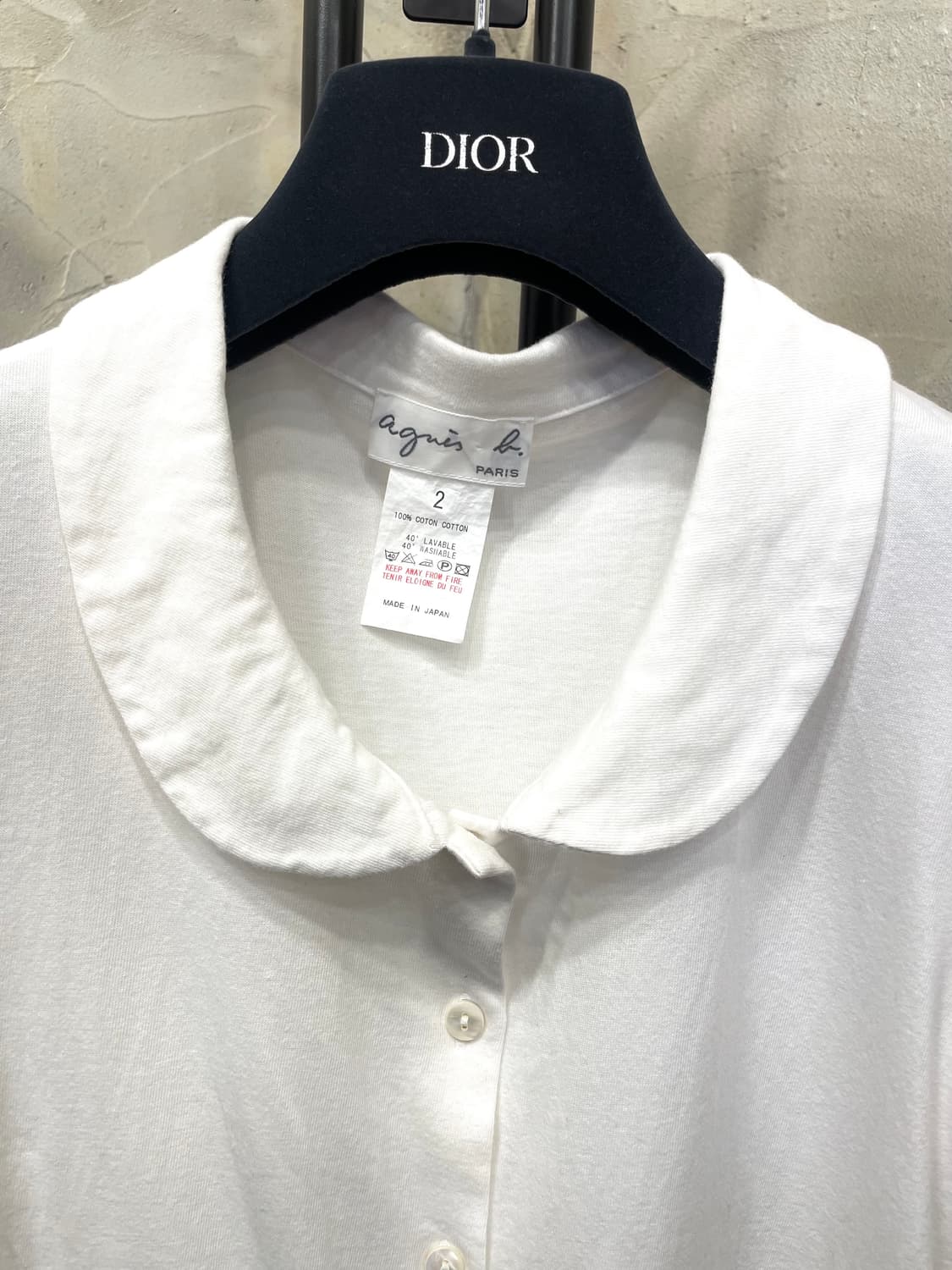 Aguis B. Paris 아네스베 파리 라운드카라 화이트 블라우스 55 상품이미지2