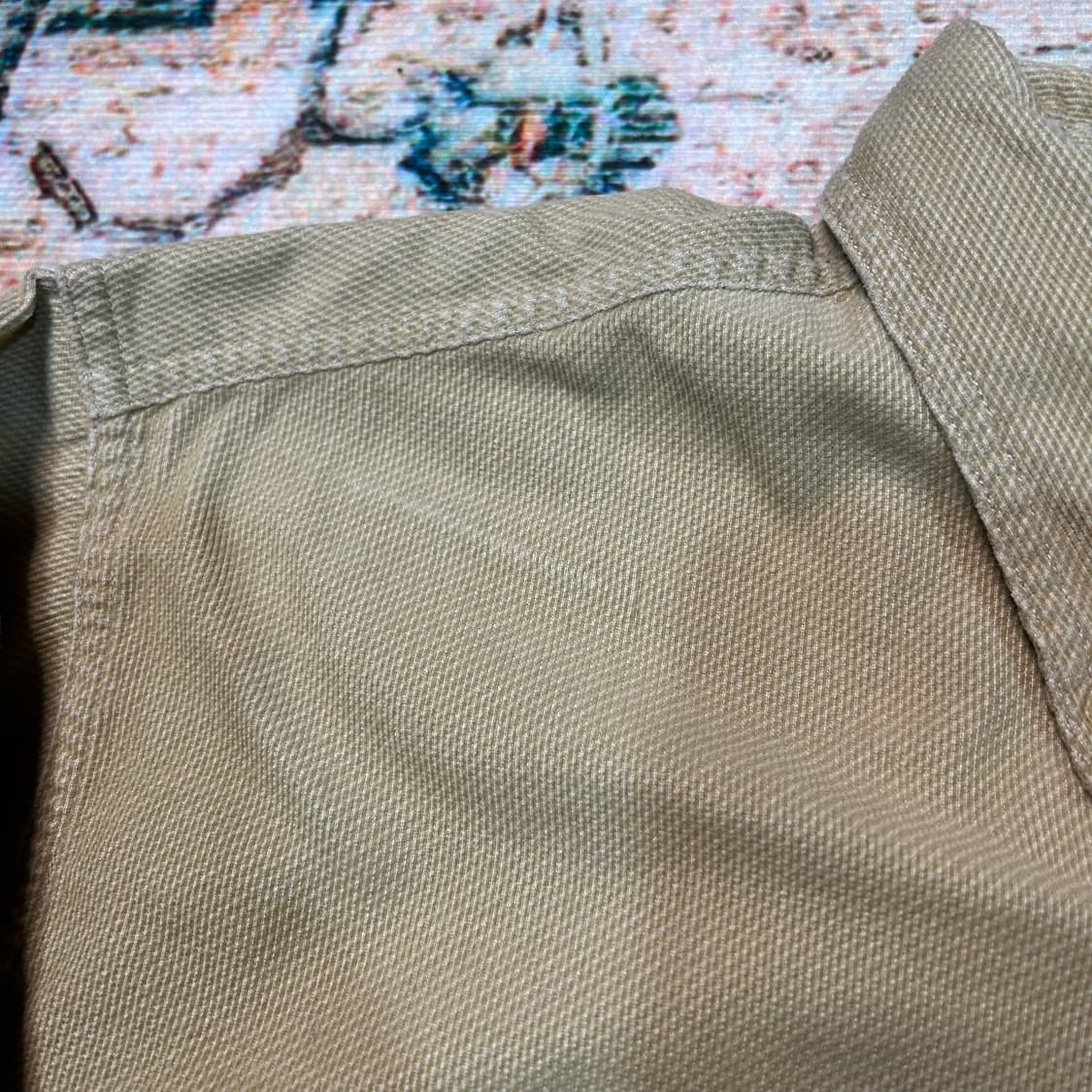 [M] 00s 에디바우어 베이지 포켓 코튼 셔츠 상품이미지4