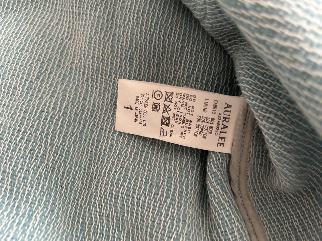 [1] 오라리 울 셔츠자켓 블루스카이 상품이미지3