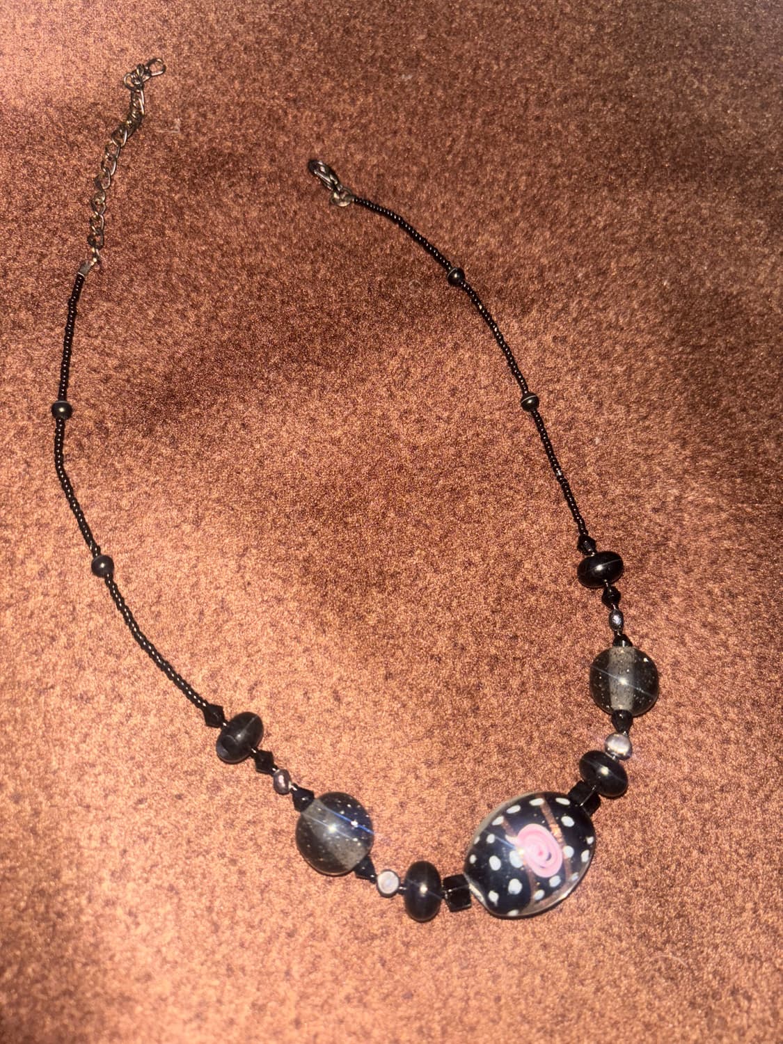 도트패턴 로즈 빈티지 목걸이 상품이미지3