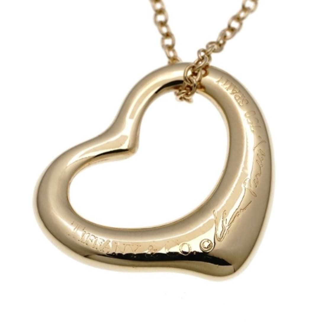 티파니앤코18k 5다이아오픈하트목걸이 정품  상품이미지4