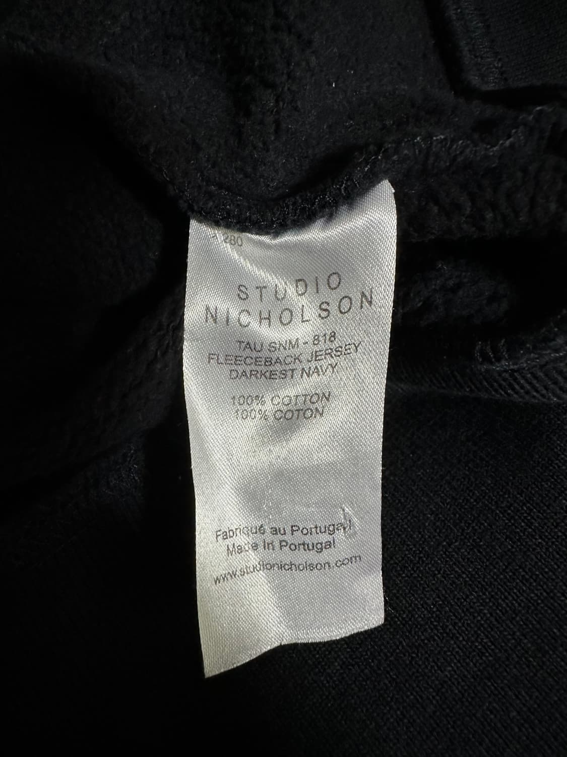 스튜디오니콜슨 플리스백 져지 맨투맨 네이비 상품이미지4