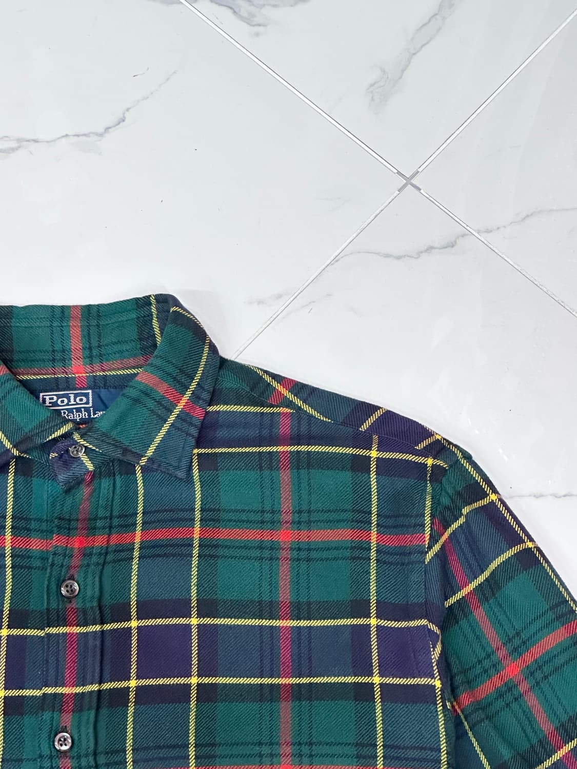 •POLO 체크 셔츠 커스텀핏 상품이미지3