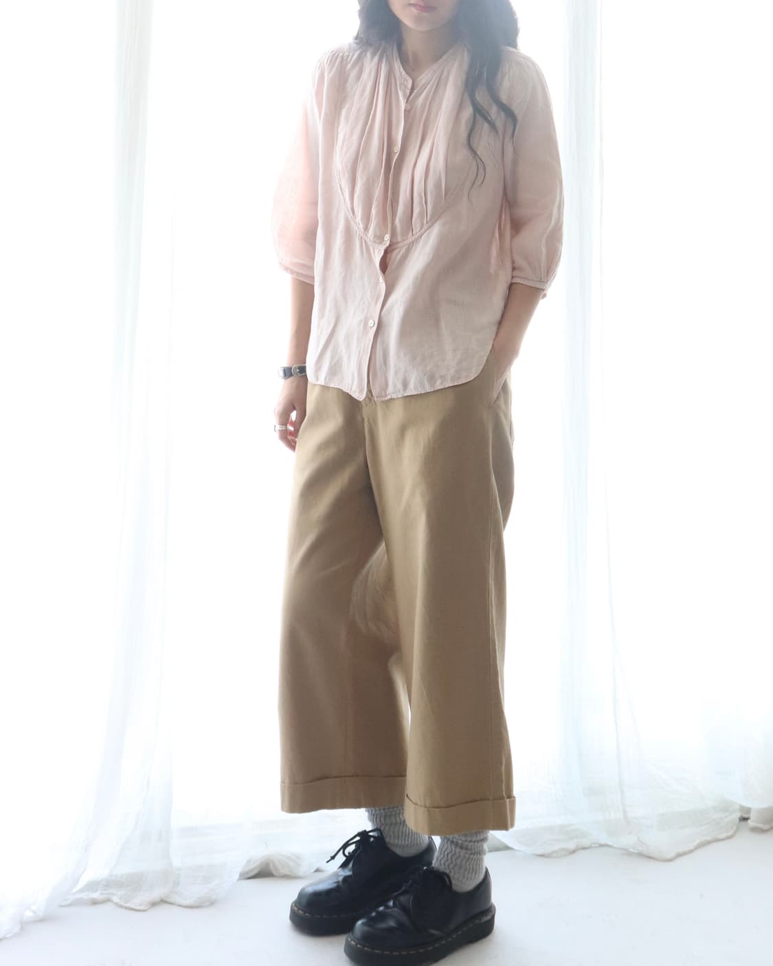[Margaret Howell] Linen Gather Shirt 상품이미지4