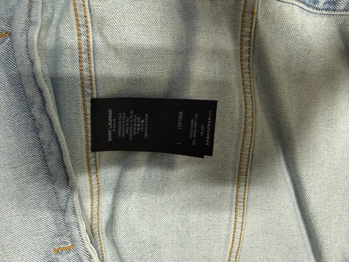 생로랑 데님자켓(연청) L사이즈 상품이미지5