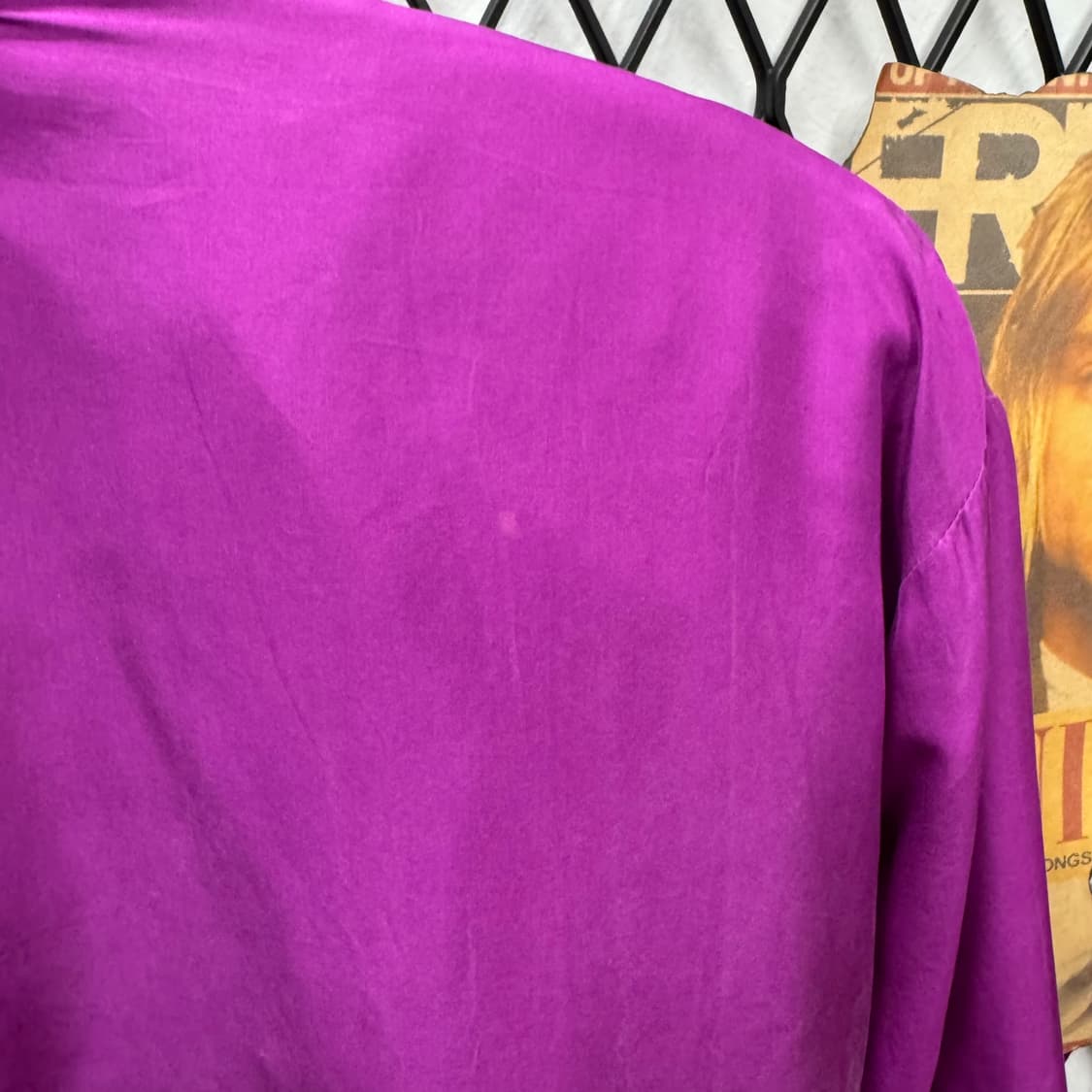 90s USA VINTAGE 올드스쿨 아노락 기하학 자수 포인트 퍼플 상품이미지7