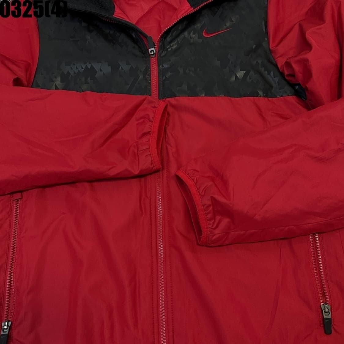M 나이키 후드 패딩 점퍼 레드/블랙 0325(4) 상품이미지4