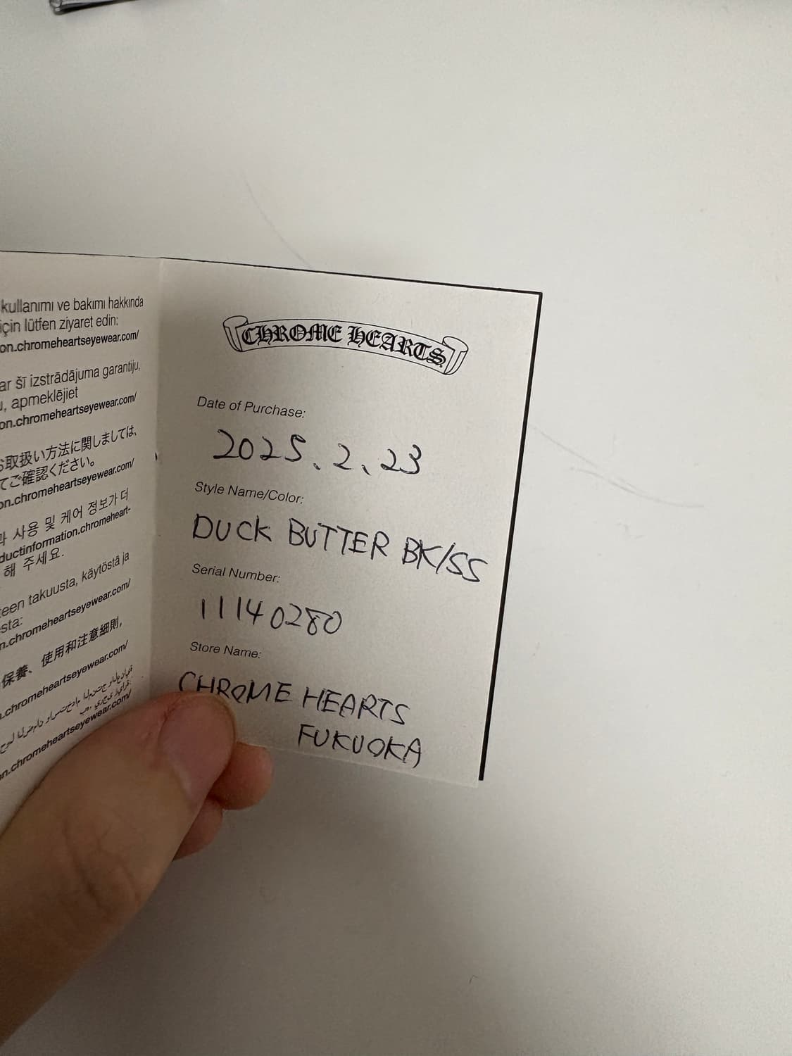 크롬하츠 안경 덕버터 블랙/실버 상품이미지2