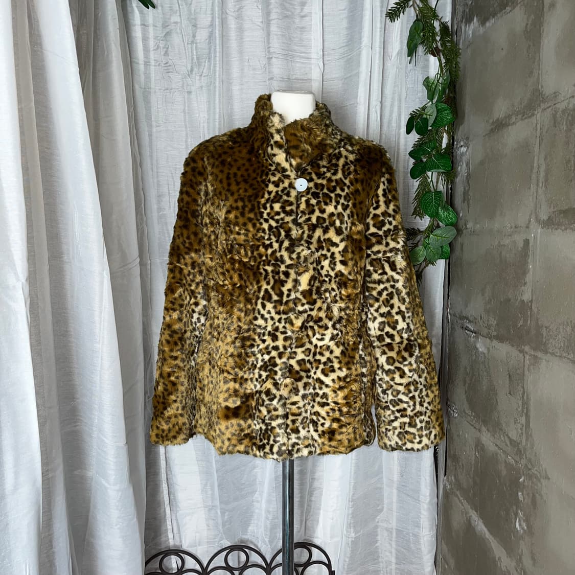 갸루 퍼 코트 호피 상품이미지2