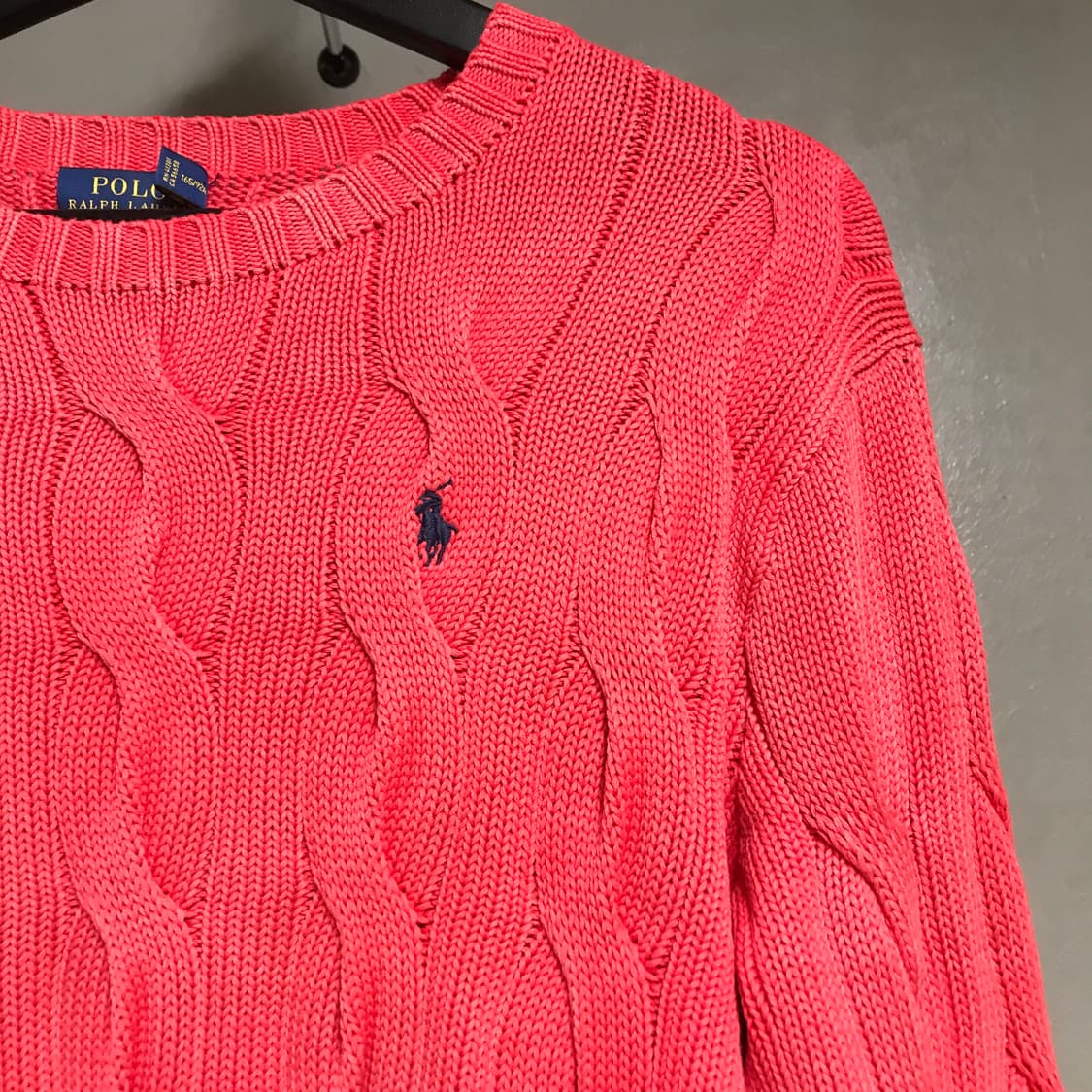 폴로 랄프로렌 케이블 니트 핑크 M 상품이미지4