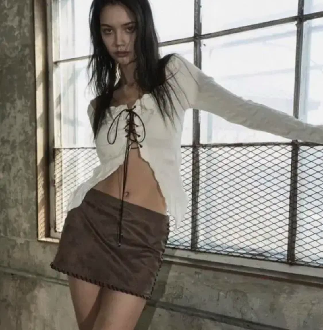 보헤미안서울 브라운 스커트 상품이미지1