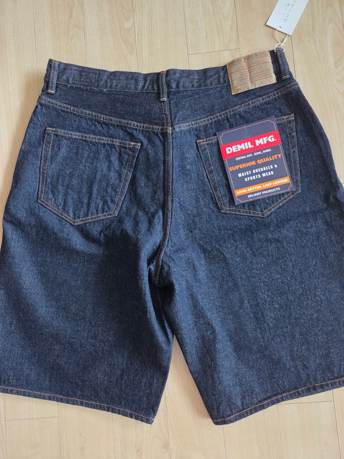 데밀 LOT.022 셀비지 데님 반바지 34 상품이미지3