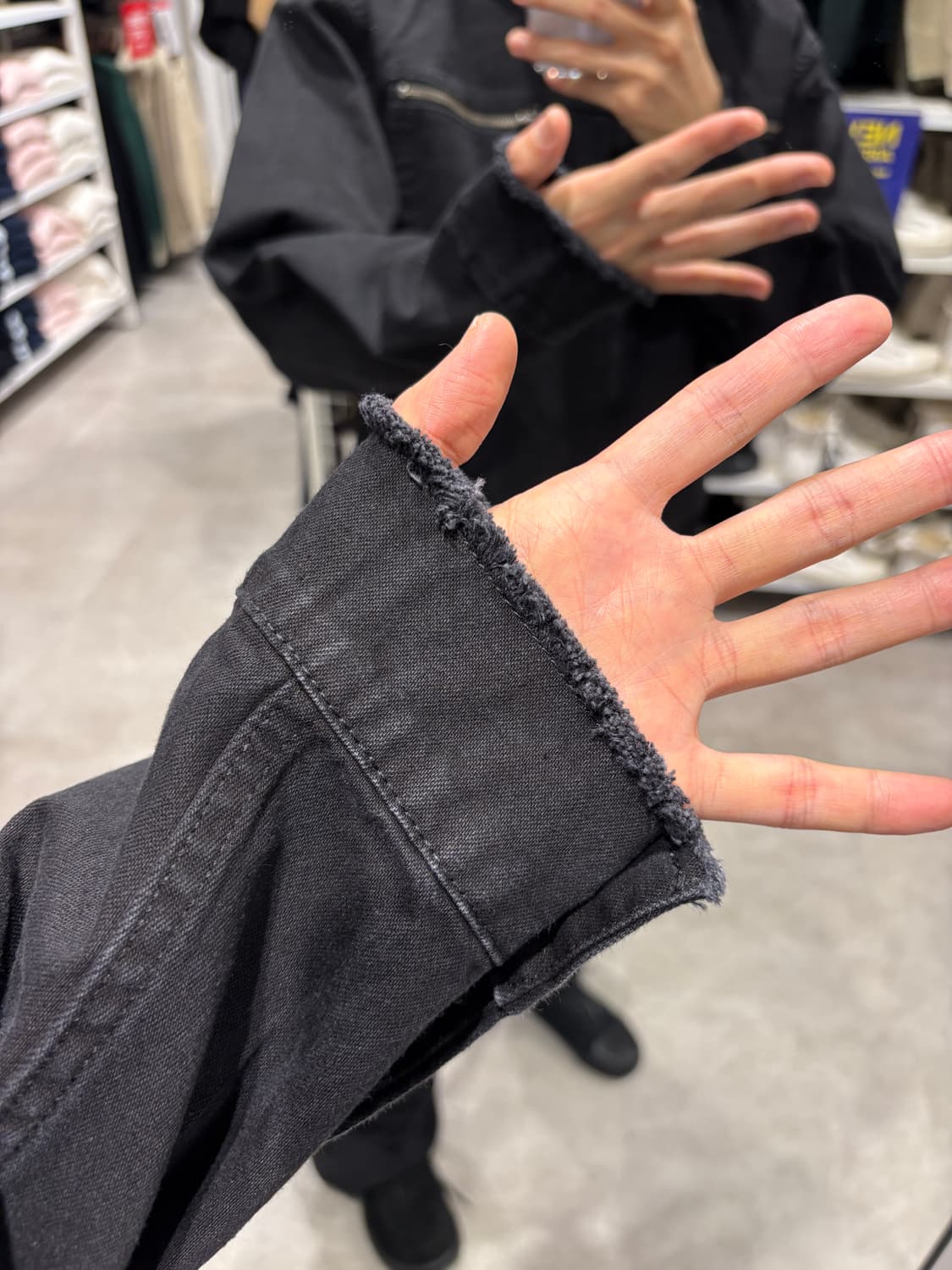 X GU Denim zip-up parka 데님짚업 파카 상품이미지5