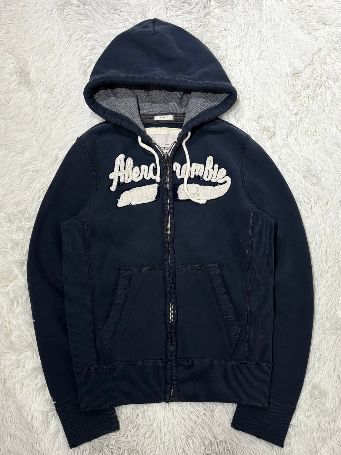 아베크롬비 빅로고 헤비스웻 후드집업 상품이미지3