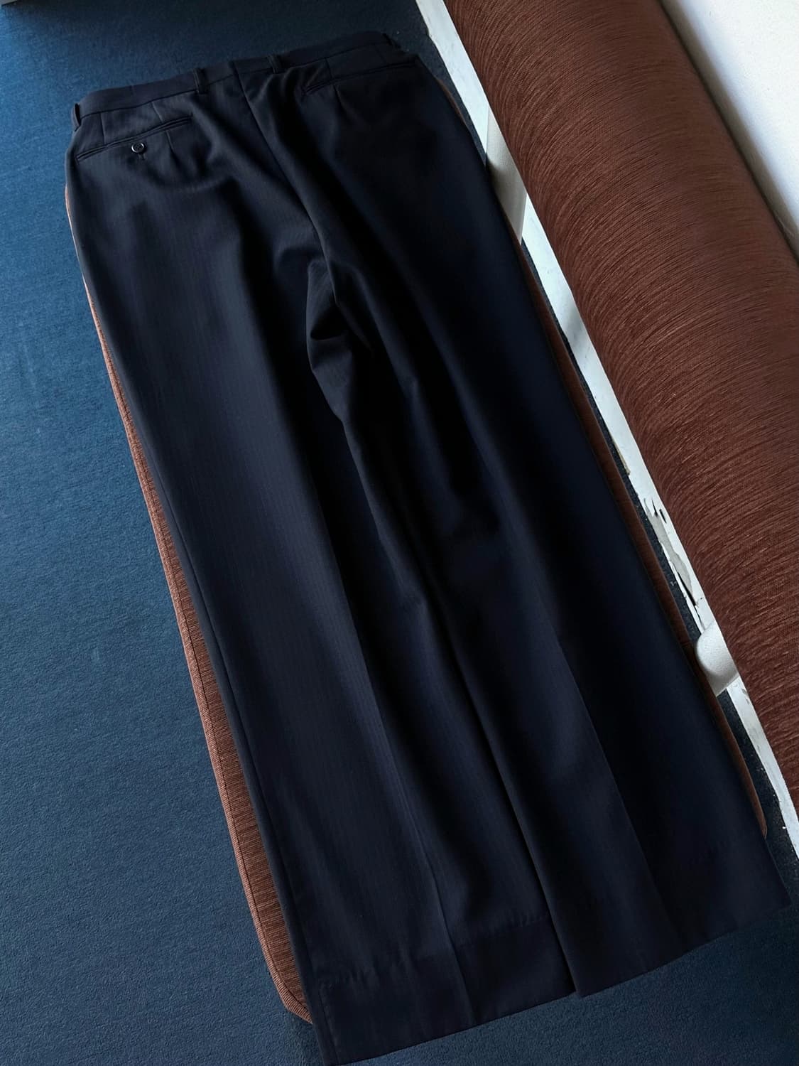 Light wool cotton snap belted trouser 상품이미지7