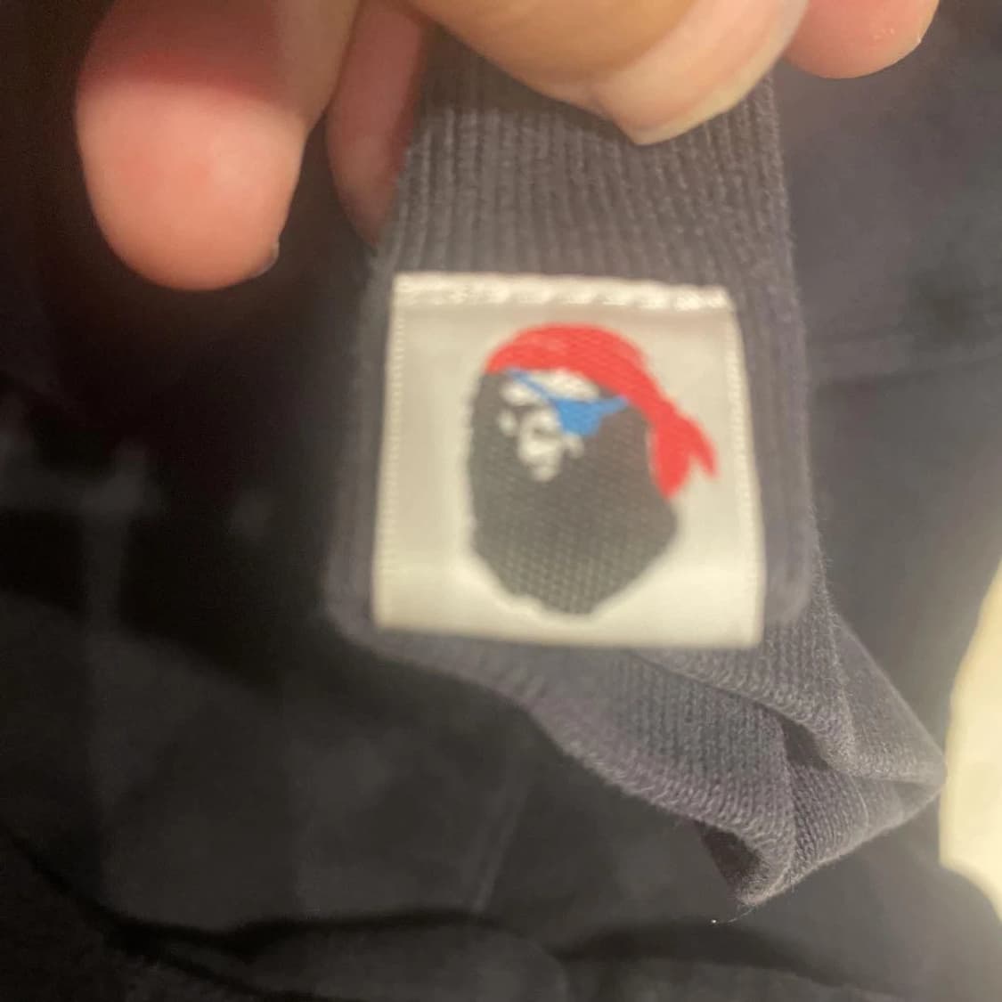 베이프 베이비 마일로 해골 로고 후드티 블랙 상품이미지4