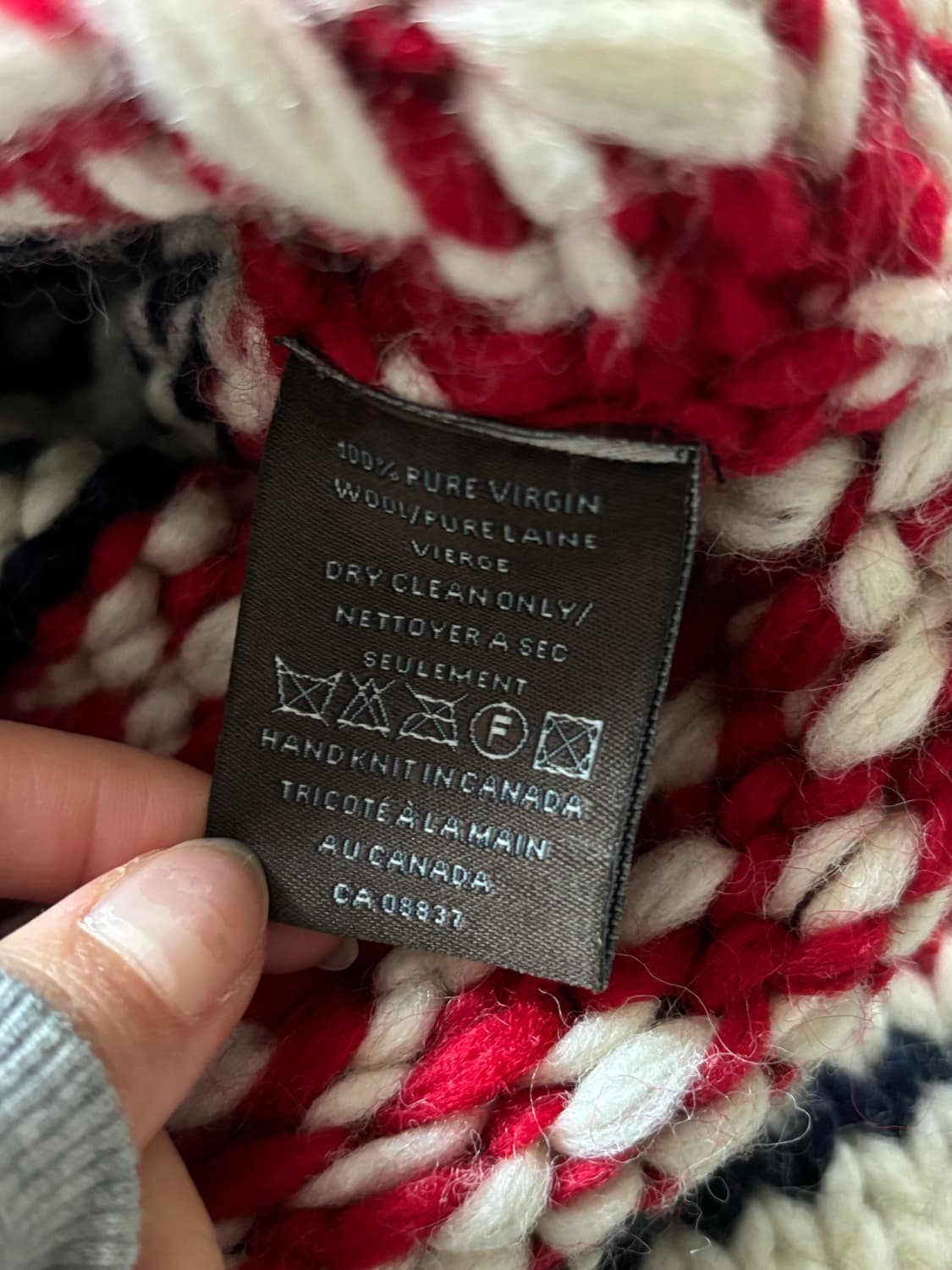 Kanata 카나타 x 말본 아이보리 노르딕패턴 울 카라 집업 상품이미지10