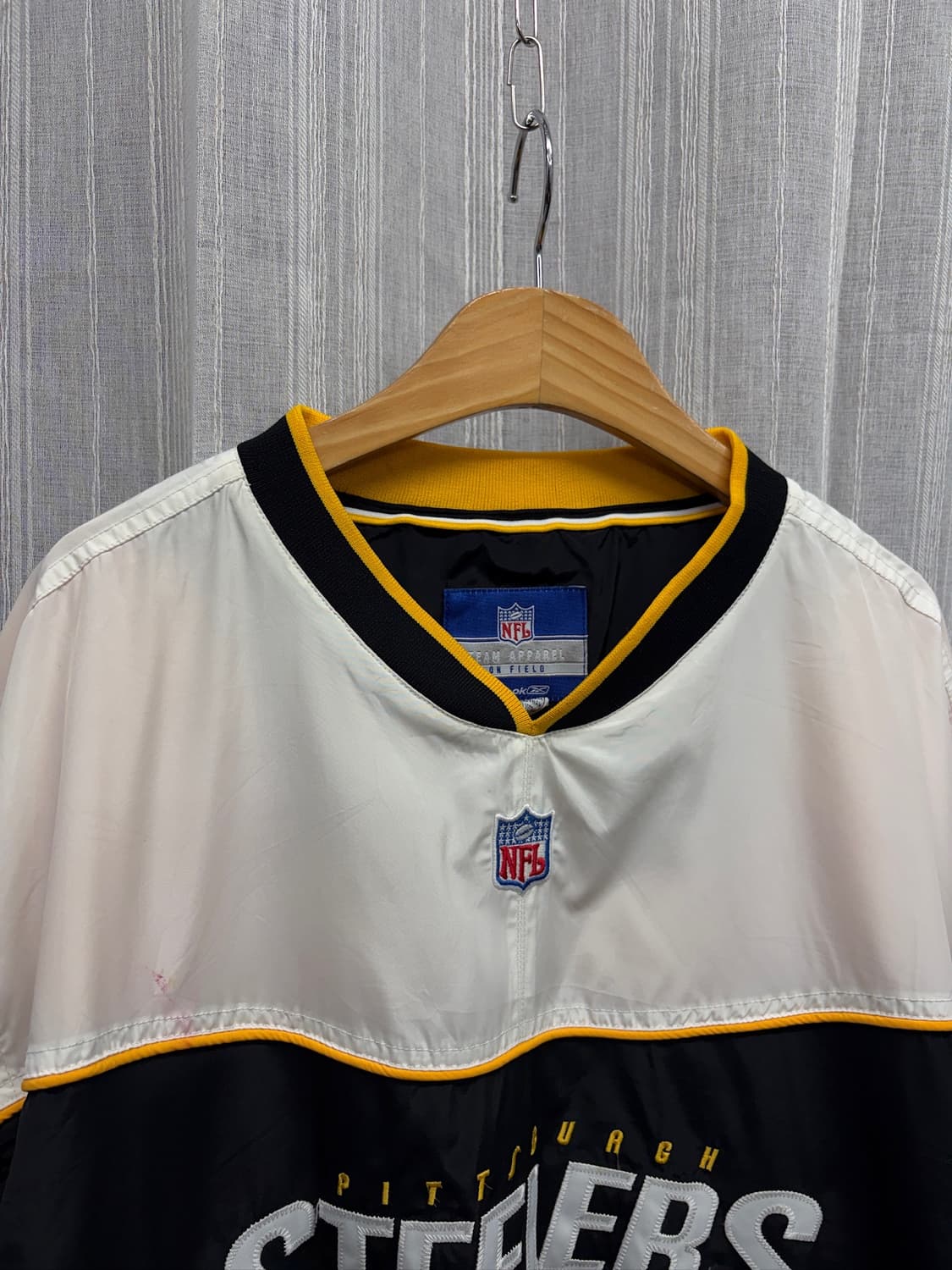 리복 NFL 피츠버그 스틸러스 풀오버 바람막이 웜업 자켓 상품이미지3