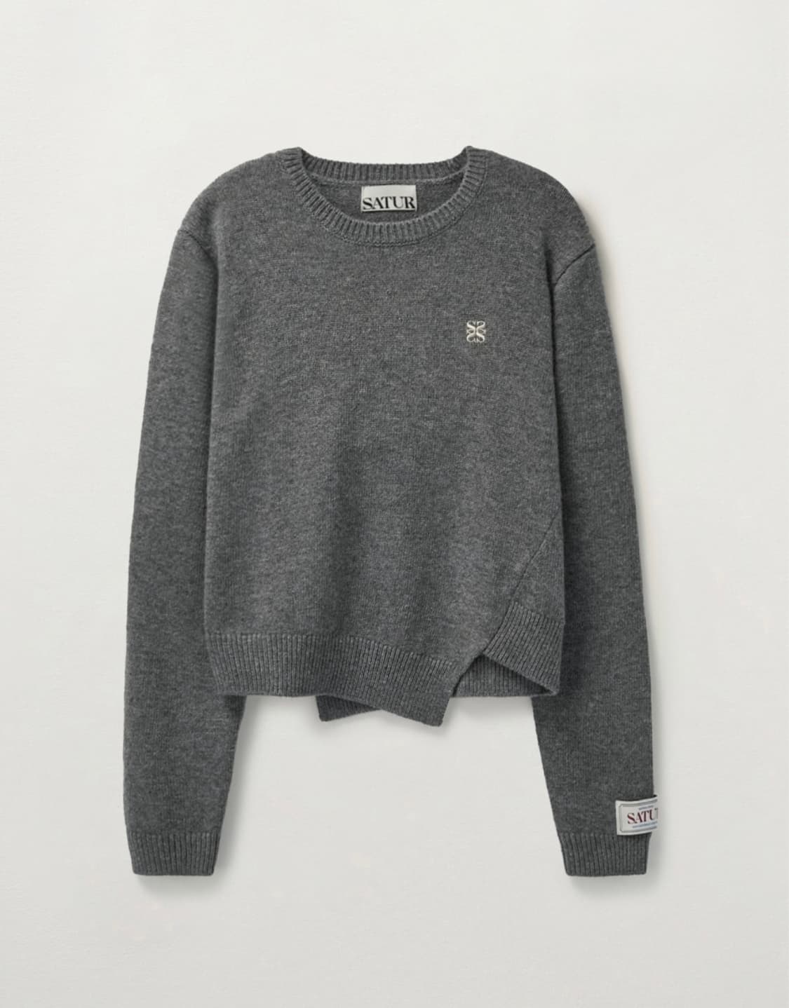 더블린 언발란스 캐시미어 블렌드 니트 클래식 차콜 W 상품이미지1