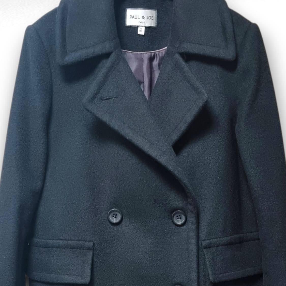 폴앤조 여성 블랙 더블코트 M(66) 상품이미지5